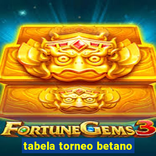 tabela torneo betano